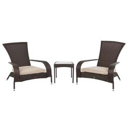 Coconino Wicker Conversation Set by Fire Sense in Mocha