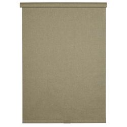 Wide Width Linen Look Thermal Fabric Cordless Roller Shade by Whole Space Industries in Brown (Size 36" W 66" L)