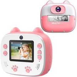 Dragon Touch Instant Print Kids Camera, Pink - DGInstantFun 2 Pink