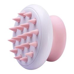 'Scwubba' Pink Handheld Bathing Brushing and Massaging Soft Flexible Grooming Pet Comb, 3.15 IN