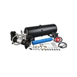 Bulldog Winch On Board Air Kit Twin Head 4.2CFM with 2.5 Gal Tank in-Cab Gauge and Switch Black 41007