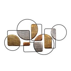 Stratton Home Decor Modern Abstract Metallic Shapes Centerpiece Wall Decor - Stratton Home Decor S45383