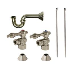 Kingston Brass CC43108LKB30 Traditional Plumbing Sink Trim Kit with P-Trap, Brushed Nickel - Kingston Brass CC43108LKB30