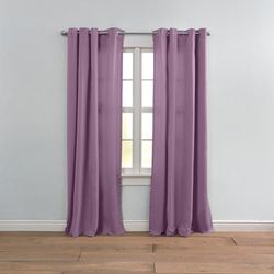 Wide Width BH Studio Room-Darkening Grommet Panel by BH Studio in Lavender (Size 54" W 63" L) Window Curtain