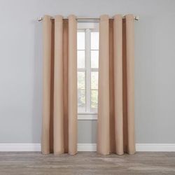 Wide Width BH Studio Microfiber Grommet Panel by BH Studio in Taupe (Size 50" W 63" L)