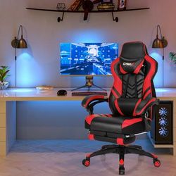 Gymax Office Computer Desk Chair Gaming Chair Adjustable Swivel - See Details