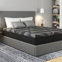 11" Copper Memory Foam Hybrid, Medium, Queen Mattress by Engia in Dark Grey (Size QUEEN)