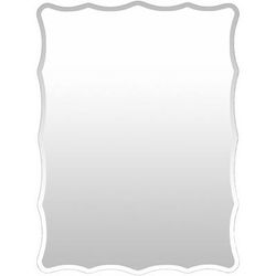 Daveluyville 30"H x 22"W Modern Wall Mirror Silverton/Dark Gray/Medium Gray/Gray/Neutral/Ivory/Off White/Light Silver/Light Gray/Pale Slate Mirror - Boutique Rugs
