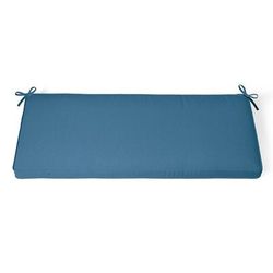 48" X 18" Replacement Bench Cushion - Piped, Piped/Island Blue - Grandin Road