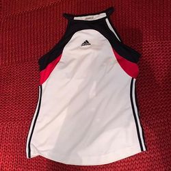 Adidas Tops | Adidas White Tank Top With Built In Bra, Size Uk 10/ Us S, Used | Color: White | Size: S
