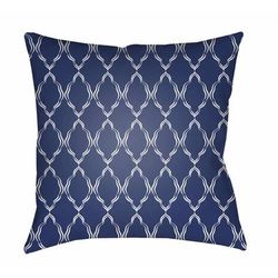 Molteno 20" Square Traditional Pillow plush White Tonal/Admiral Blue/Dark Gray/Smoke/Muted Blue/Marine Blue/Light Silver/Beetle Blue/Slate Blue Outdoor Throw Pillow - Boutique Rugs