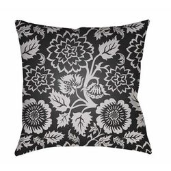 Havza 18" Square Modern Pillow plush Black/Light Gray Outdoor Throw Pillow - Boutique Rugs
