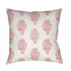 Walderston 18" Square Modern Pillow plush Coral/Dusty Pink/White Outdoor Throw Pillow - Boutique Rugs
