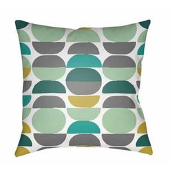Despard 20" Square Modern Pillow plush Gray/Light Green/Medium Green/Mustard/White Outdoor Throw Pillow - Boutique Rugs
