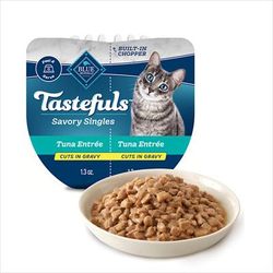 Blue Tastefuls Savory Singles Tuna Entree Adult Cuts in Gravy Wet Cat Food, 2.6 oz.