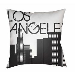 Aziziye 18" Square Modern Pillow plush Black/White Outdoor Throw Pillow - Boutique Rugs