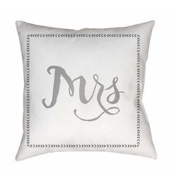 Culaba 18" Square Modern Pillow plush solid Off White/Smoke/Dark Gray/Neutral/Nickel/Light Silver/Ivory/Pewter/Medium Gray Outdoor Throw Pillow - Boutique Rugs