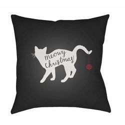 Malajog 18" Square Modern Pillow plush Black White/White Tonal/Charcoal/Neutral/Smoke/Black/Light Silver/Onyx Outdoor Throw Pillow - Boutique Rugs
