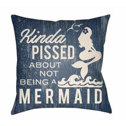 Ocoy 18" Square Coastal Pillow plush Off White/Royal Denim/Smoke/Gray/Slate/Pearl/Marine Blue/Charcoal/Slate Blue/Beetle Blue Outdoor Throw Pillow - Boutique Rugs