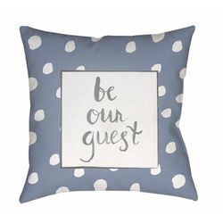 Cavaliers 18" Square Modern Pillow plush solid Seashell/Slate/Medium Gray/Silver Blue/Dusty Sage/Off White/Gray/Pewter/Medium Gray Outdoor Throw Pillow - Boutique Rugs