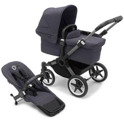 Bugaboo Donkey 5 Mono Complete Single-to-Double Stroller - Graphite / Stormy Blue / Stormy Blue