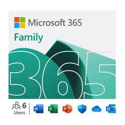 Microsoft 365 Family (6 PC or Mac Licenses / 12-Month Subscription / Product Key Code 6GQ-01565