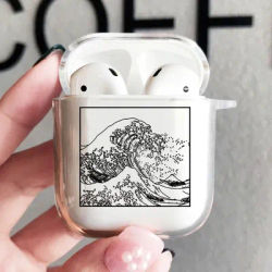 Juste Big Blue Wave pour Airpods 1 2, coque pour écouteurs, étui souple en TPU pour Apple Airposie 3, étui AirPod Pro 2nd, housse Earpods Box Bag