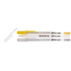 Sakura Crayons gel, blanc, doré, argenté, 3 crayons