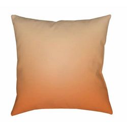 Riko 18" Square Modern Pillow plush Coral/Dusty Coral/Orange Outdoor Throw Pillow - Boutique Rugs