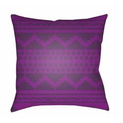 Ogen 18" Square Pillow Moroccan Plush Magenta/Plum Outdoor Throw Pillow - Boutique Rugs