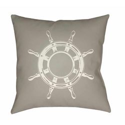 Adia 18" Square Coastal Pillow plush White Tonal/Dusty Sage/Gray/Smoke/Cloud Gray/Sage/Pearl/Nickel/Gray Outdoor Throw Pillow - Boutique Rugs