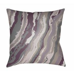 Meza 18" Square Modern Pillow plush Charcoal/Lavender/Medium Purple Outdoor Throw Pillow - Boutique Rugs