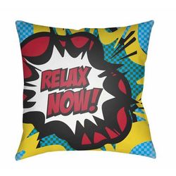 Agda 18" Square Modern Pillow plush Aqua/Black/Lilac/Red/Yellow/Mauve Outdoor Throw Pillow - Boutique Rugs