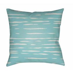 Teon 18" Square Modern Pillow plush Seashell/Steel/Arctic Sky/Nickel/Silver Blue/Pewter/Light Silver/Seafoam/Silver/Slate Blue/Medium Gray/Sage/Silver Gray Outdoor Throw Pillow - Boutique Rugs