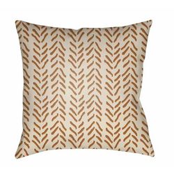 Esen 18" Square Modern Pillow plush Cream/Orange/Red Outdoor Throw Pillow - Boutique Rugs