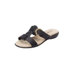 Women's The Dawn Slip On Sandal by Comfortview in Black (Size 9 1/2 M)