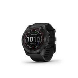 Garmin Fenix 7X Sapphire Solar Watch Black DLC Titanium Case Black Band 010-02541-22