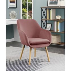 Take a Seat Charlotte Accent Chair in Blush Velvet - Convenience Concepts 310131VBH