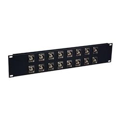 TecNec 16-Port 4K/8K 12G-SDI Feed-Through Grounded BNC Patch Panel (2 RU) 16XUHD-BNCR