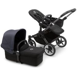 Bugaboo Donkey 5 Mono Complete Single-to-Double Stroller Bundle - Graphite / Midnight Black / Stormy