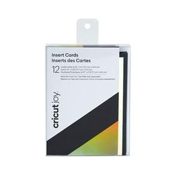 Cricut Joy Insert Cards | Black/Silver Holographic 4.25" x 5.5" | Blue/Green/Orange
