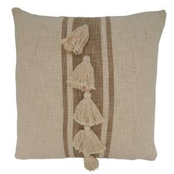 Striped Tassel Pillow Cover - Saro Lifestyle 5004.N20SC