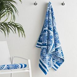 Estado Tile Beach Towel - Classic Blue - Frontgate Resort Collection™
