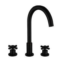 Randolph Morris Widespread Bathroom Sink Faucet - Metal Cross Handles RMX202-MB