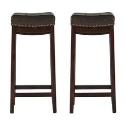 Crowell BROWN COUNTER STOOL by Linon Home Décor in Brown