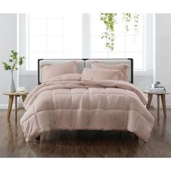 Heritage Solid Comforter Set by Cannon in Blush (Size KING)