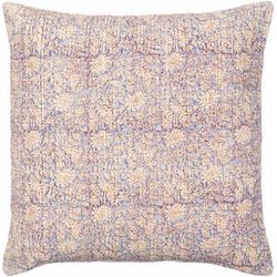Lyre 22" Square Traditional Pillow Moroccan Plush Cotton Denim/Light Beige/Rust/Brick Red/Rust/Peach/Beige Throw Pillow - Boutique Rugs