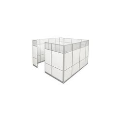 10' x 10' x 7'H Tall White Laminate Modular Office - Starter Cubicle