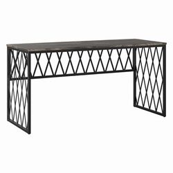 kathy ireland Home by Bush Furniture City Park 60W Industrial Writing Desk in Dark Gray Hickory - Bush Furniture CPD160GH-03