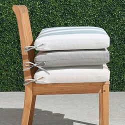Knife-edge Outdoor Chair Cushion - Seaglass, 23-1/2"W x 19"D - Frontgate